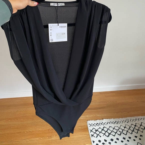 Zara Tops - Zara Black Bodysuit Tank
